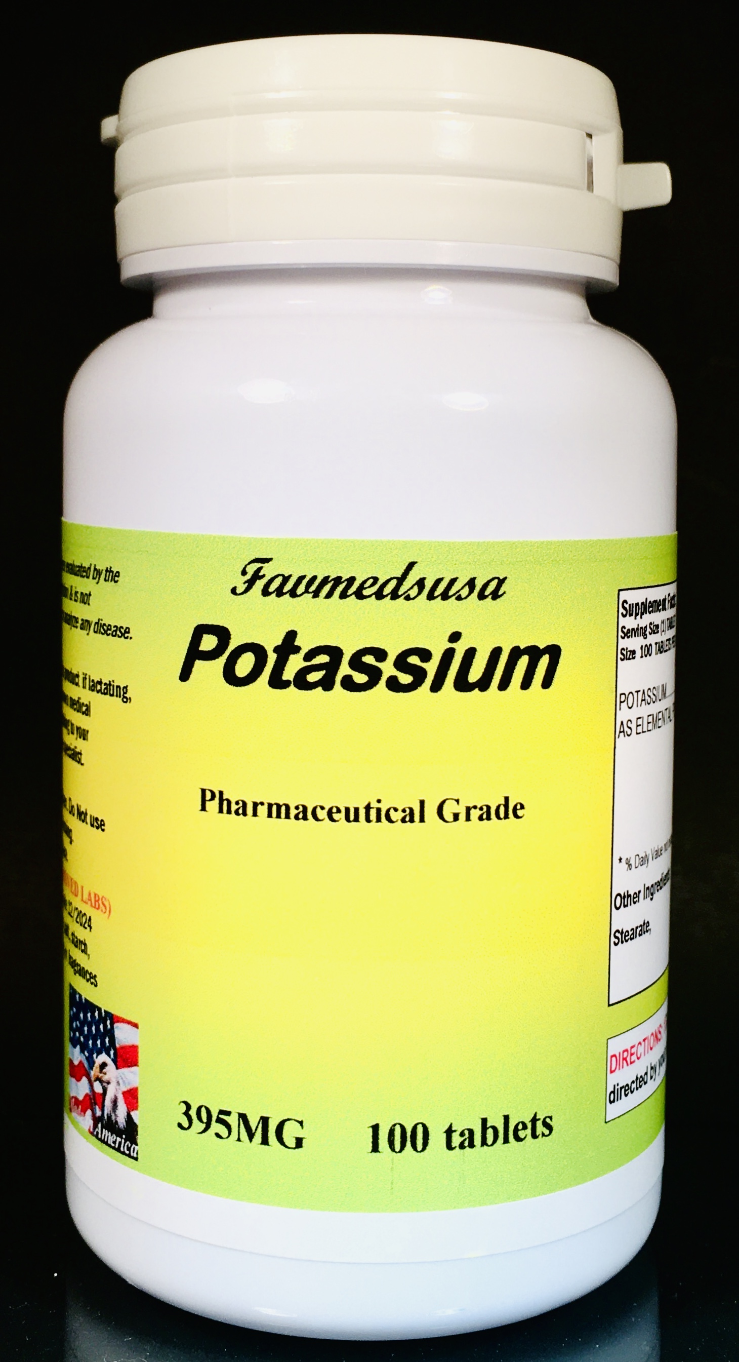 Potassium 395mg -100 tablets